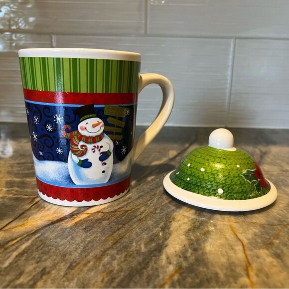 Christmas mug with lid - Picture 2 of 2